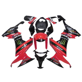 Amotopart 2008-2010 Kawasaki ZX10R Red Black Fairing Kit