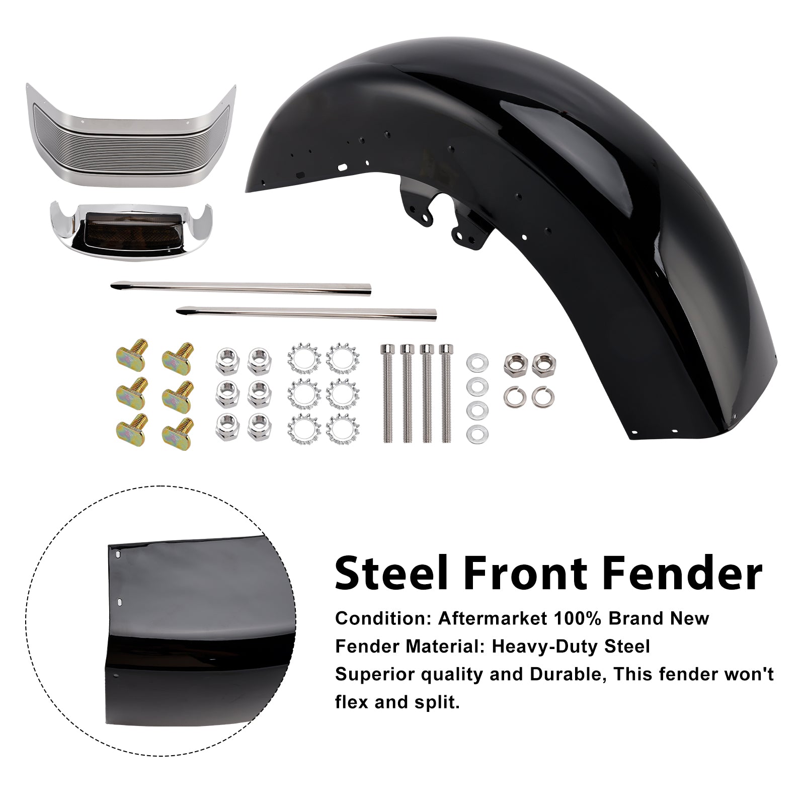 2014-2024 Harley Touring Electra Glide Ultra Limited Steel Front Fender Mudguard