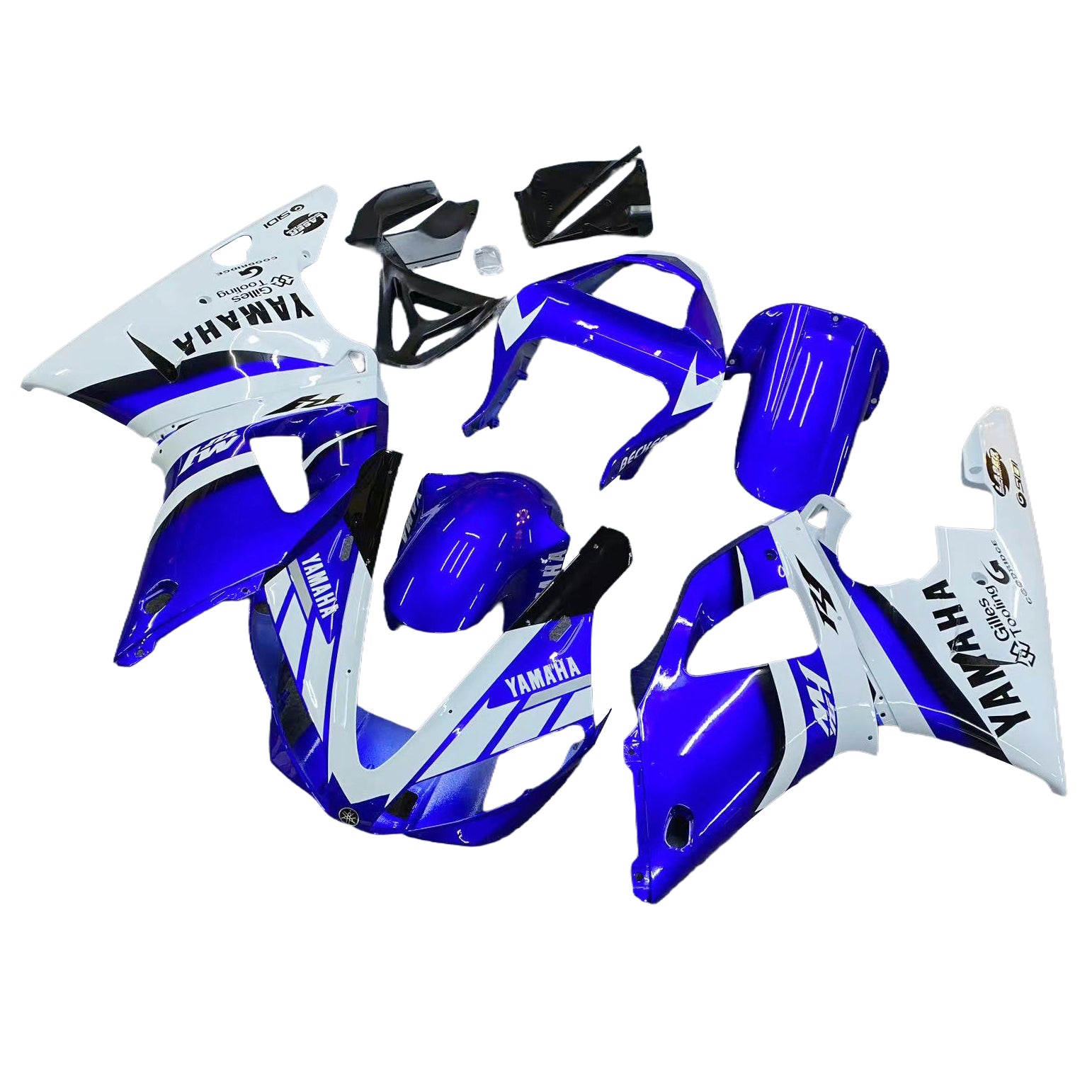 Amotopart 2000-2001 Yamaha YZF 1000 R1 Blue White Fairing Kit