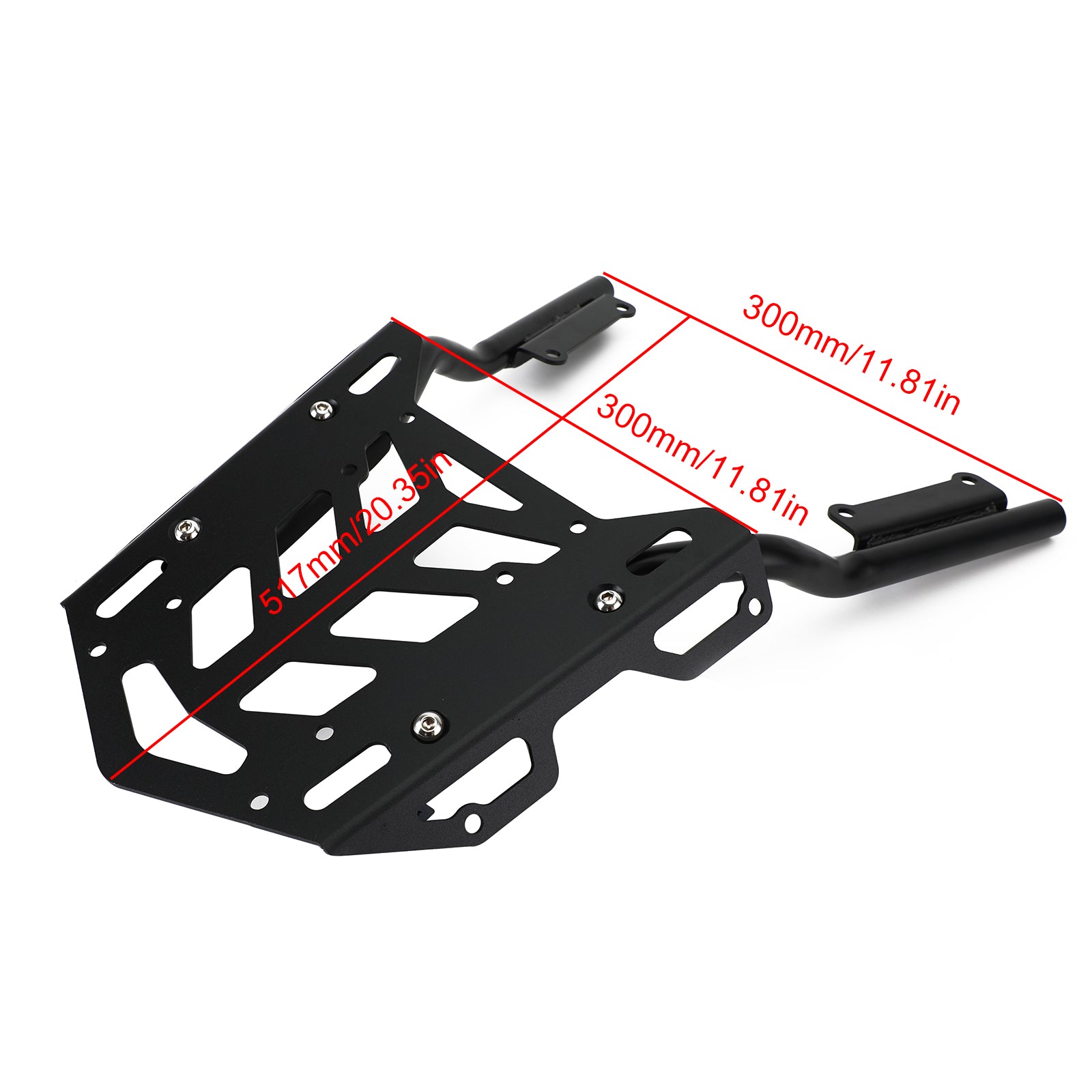 19-20 Honda CB650R CBR650R Rear Carrier Luggage Rack Cargo Shelf Black