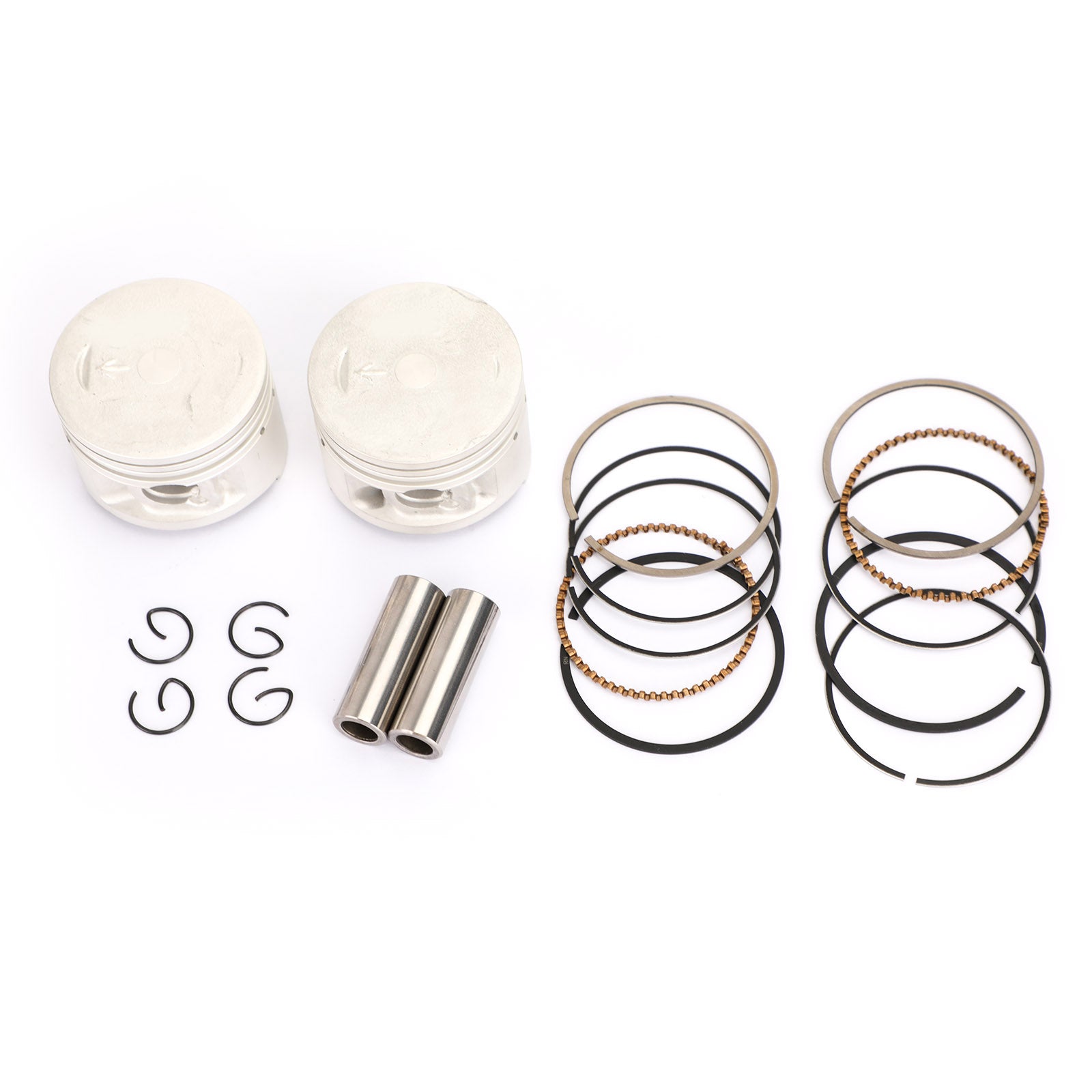 Piston Kit & Rings Set(2) STD 49mm For Yamaha Virago V Star XV250 SRV 250 88-18