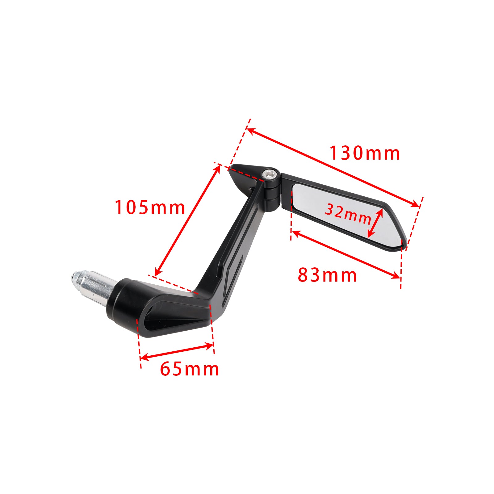 7/8" Handlebar End Lever Guard With Foldable Mirrors For Motorcycle Scooter