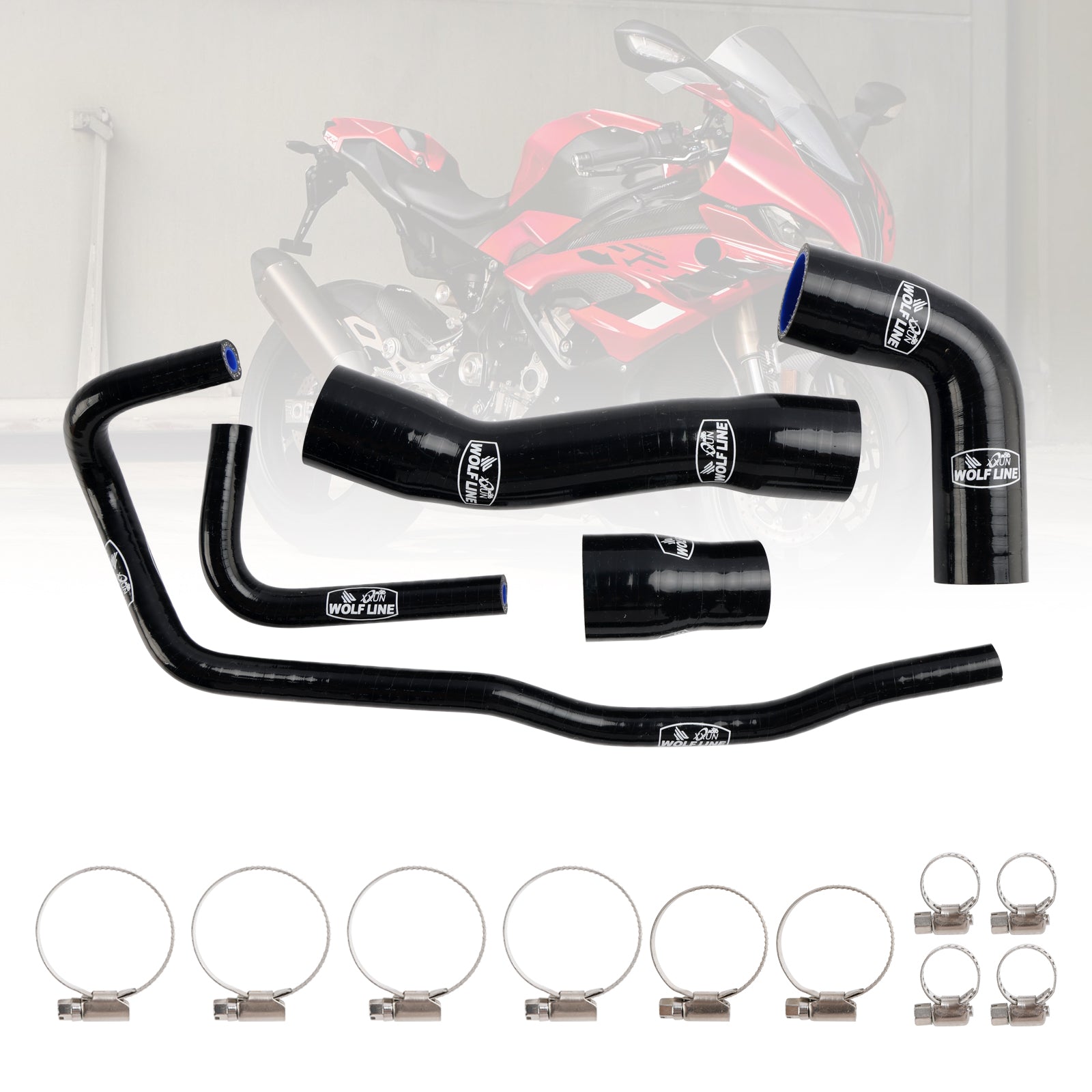 2019-2023 BMW S1000RR Silicone Radiator coolant Hose kit