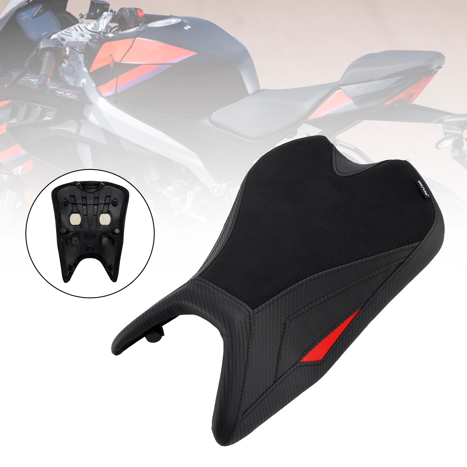 2024-2025 Green Aprilia Rs457 Rs 457 Front Driver Raider Seat Pillion Saddle Black