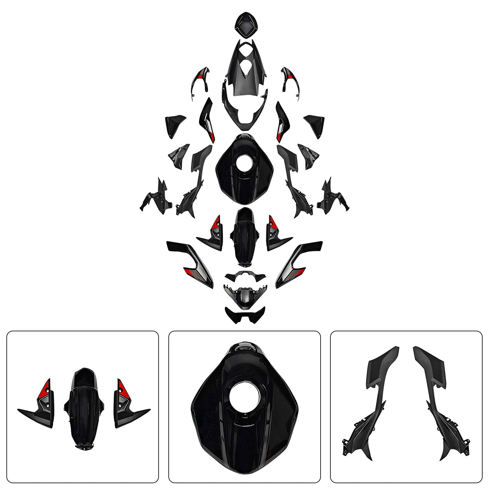 Amotopart 2023–2025 Triumph Street Triple 765 R/RS Verkleidungsset-Kollektion
