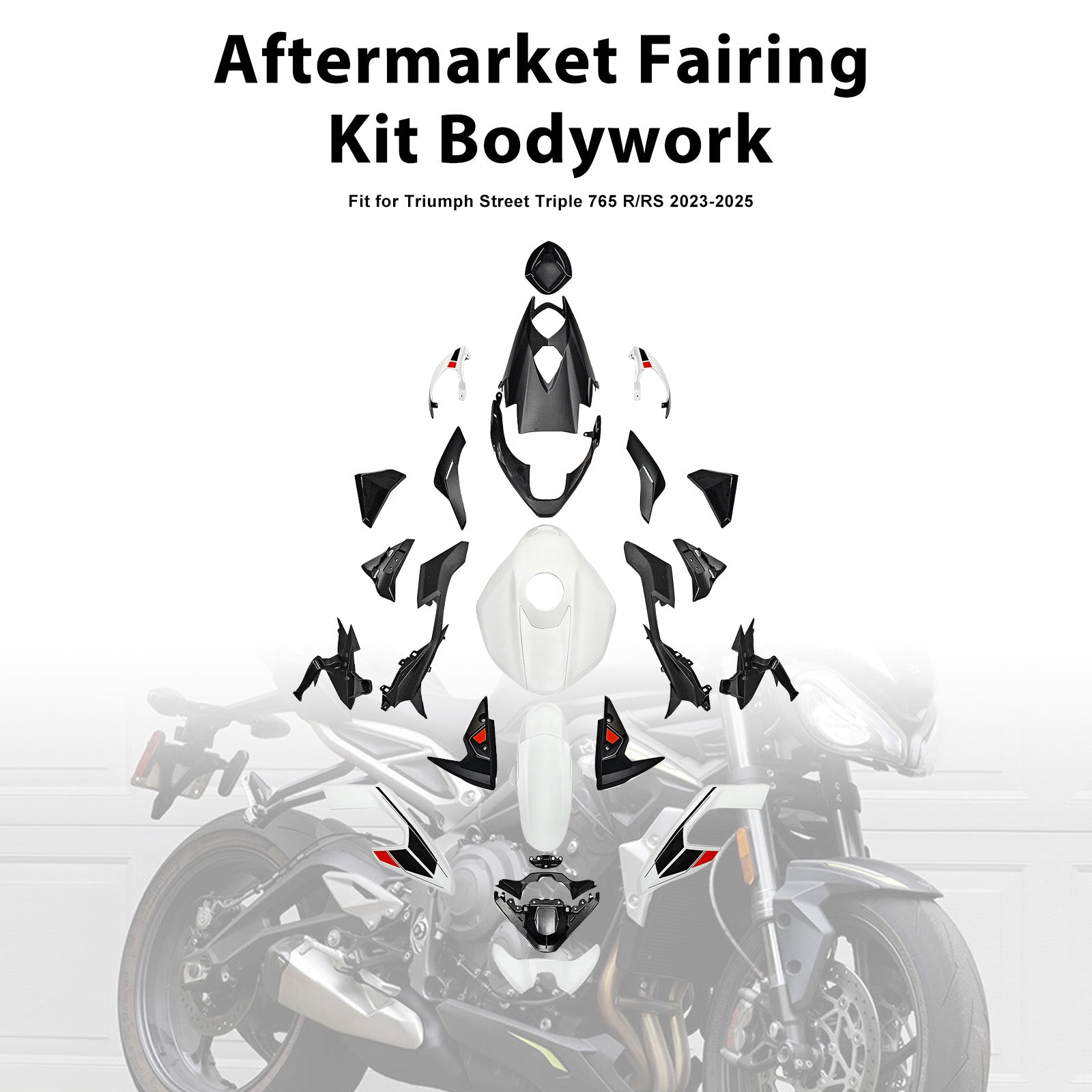 Amotopart 2023–2025 Triumph Street Triple 765 R/RS Verkleidungsset-Kollektion