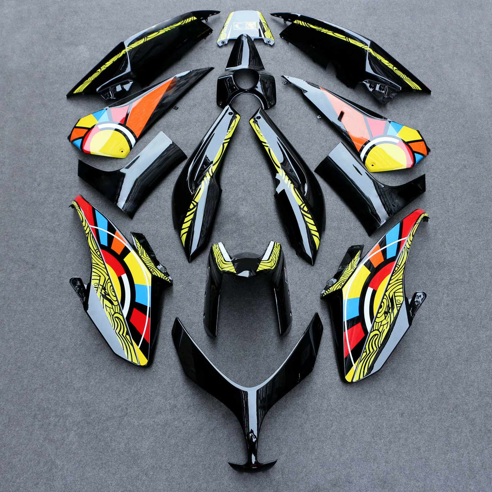 Amotopart 2008-2012 T-Max XP500 Yamaha Gloss Multicolor Fairing Kit