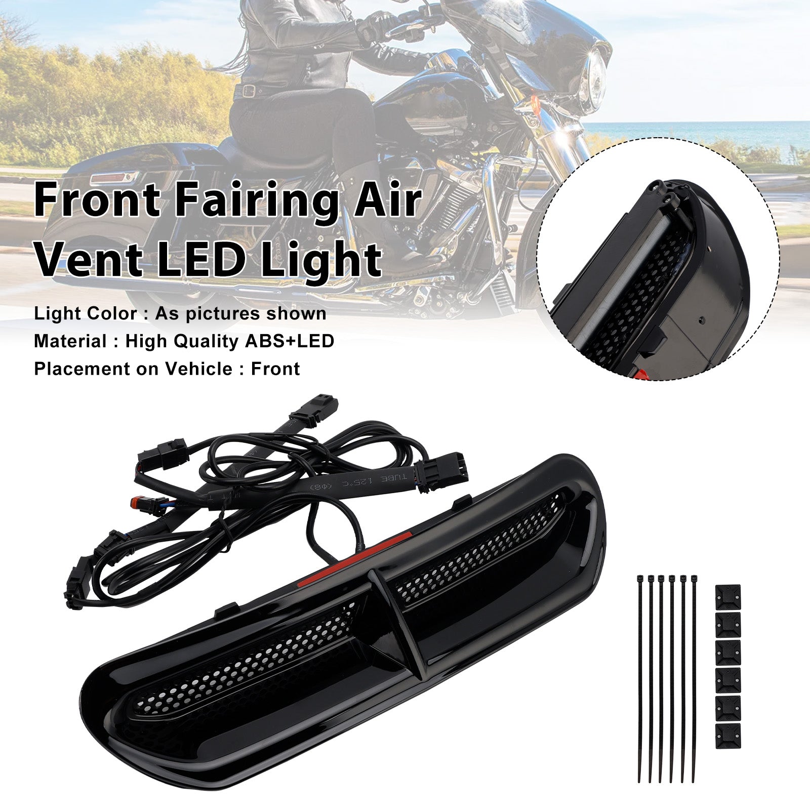 2014-2024 Touring Street Glide Front Fairing Air Vent LED Light