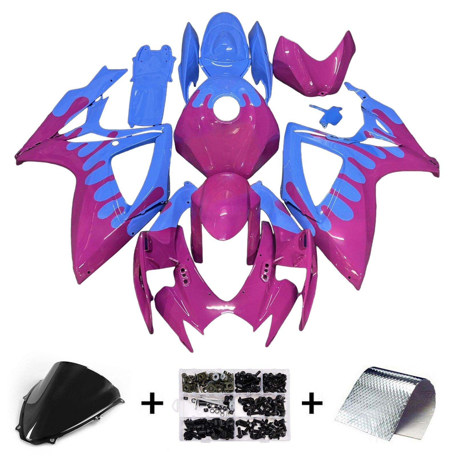 Amotopart 2006-2007 Suzuki GSXR 600/750 Orange Black Fairing Kit