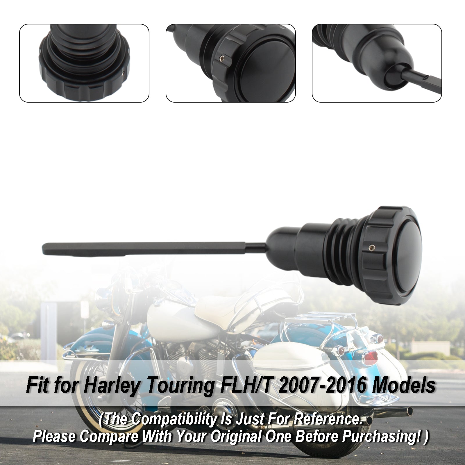 07–16 Harley Touring FLH/T Modelle Ölmessstab Tankdeckelstopfen