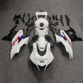 Amotopart 2019-2021 Yamaha YZF-R3 R25 Weiß Schwarz Verkleidungssatz