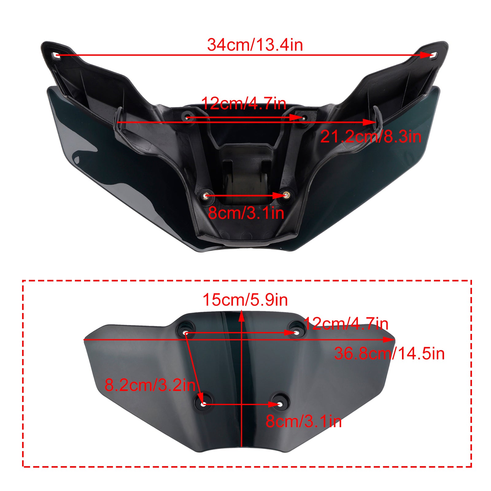 YAMAHA MT-09/SP 2024-2025 ABS MOTORCESCHILT RUTSHIELD RUTSCREEN