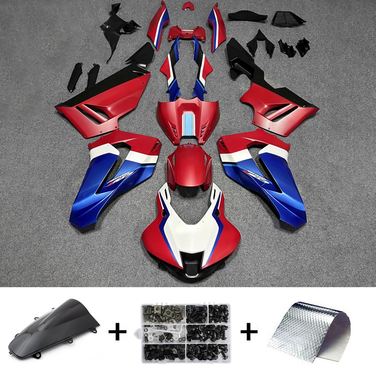 Amotopart 2020-2023 Honda CBR1000RR-R Red/Blue Fairing Kit