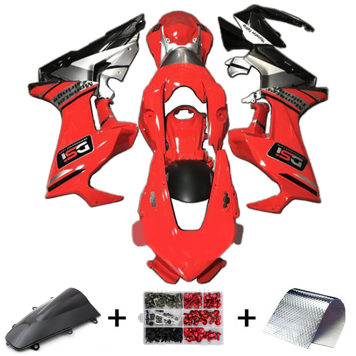 Amotopart 2017-2023 CBR1000RR Honda Kit de carenado rojo