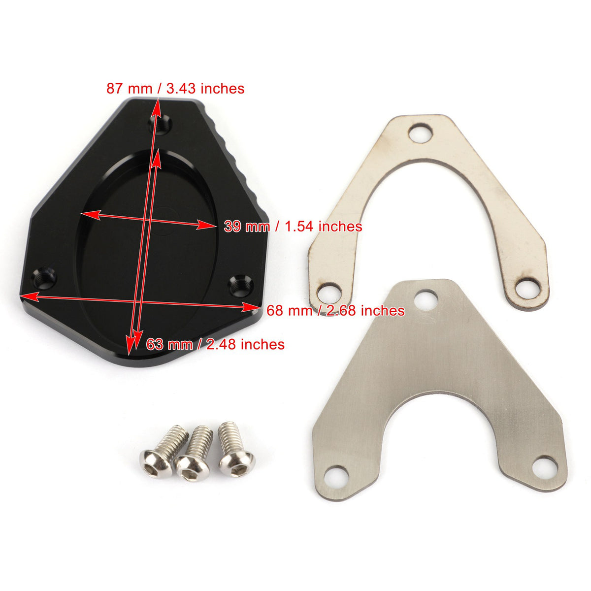 KAWASAKI KLX125 KLX150BF KLX230/R KLX250 Kickstand Enlarge Plate Pad