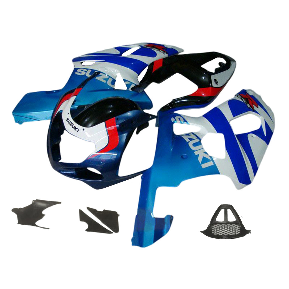 Amotopart 2000-2002 K1 K2 GSXR1000 Suzuki Blue&White Style7 Fairing Kit