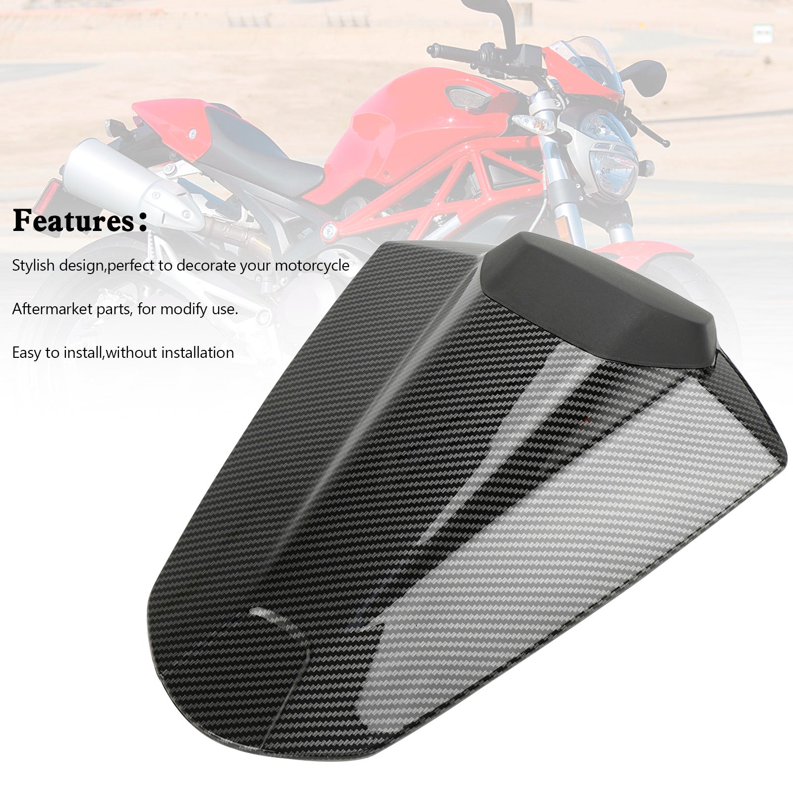 2021-2023 Ducati Monster 950 937 Couverture de siège arrière Capot de carénage