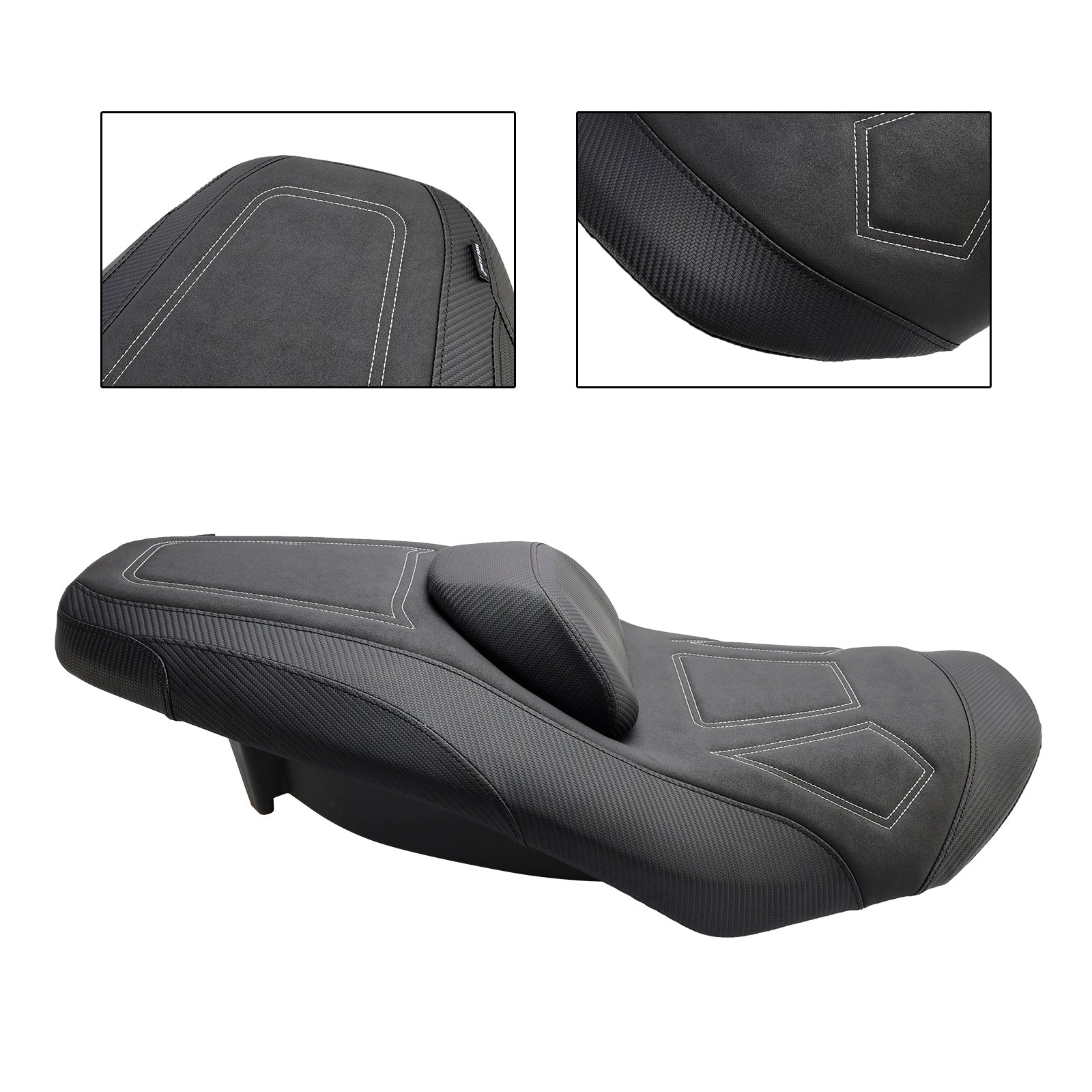 2022-2024 YAMAHA T-MAX VÄRMANDE FRAM BAKTAR PASSENGER SEAT Blue Yellow