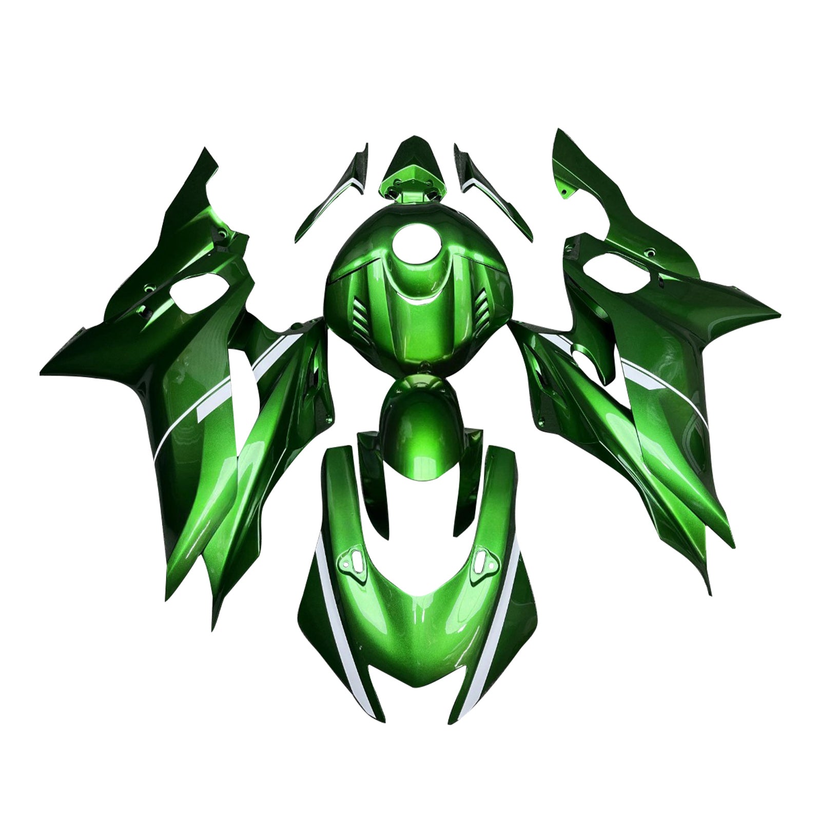 Amotopart 2017-2023 Yamaha YZF-R6 Green Fairing Kit