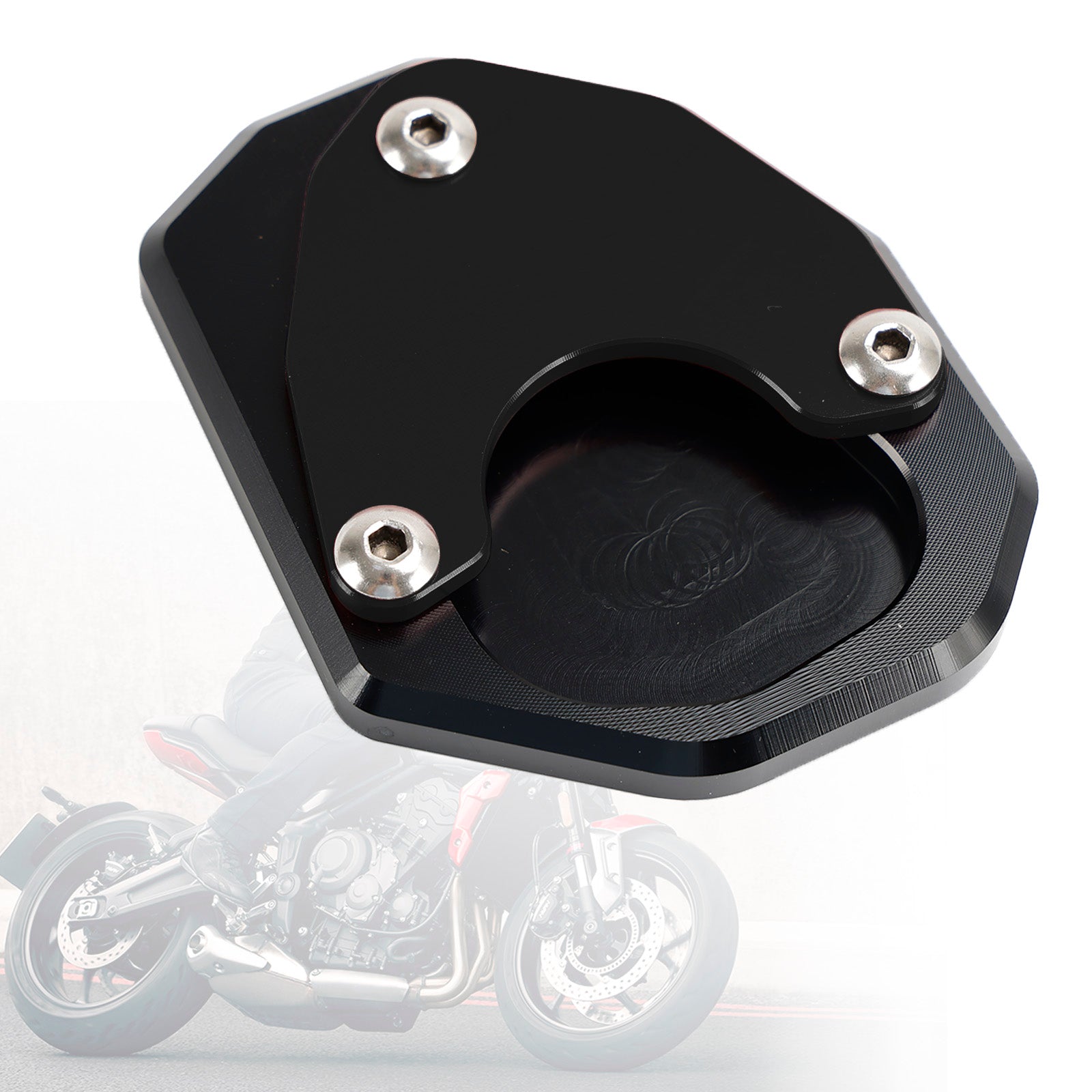 Béquille de moto, plaque d'agrandissement, coussinet adapté au Trident 660 2021