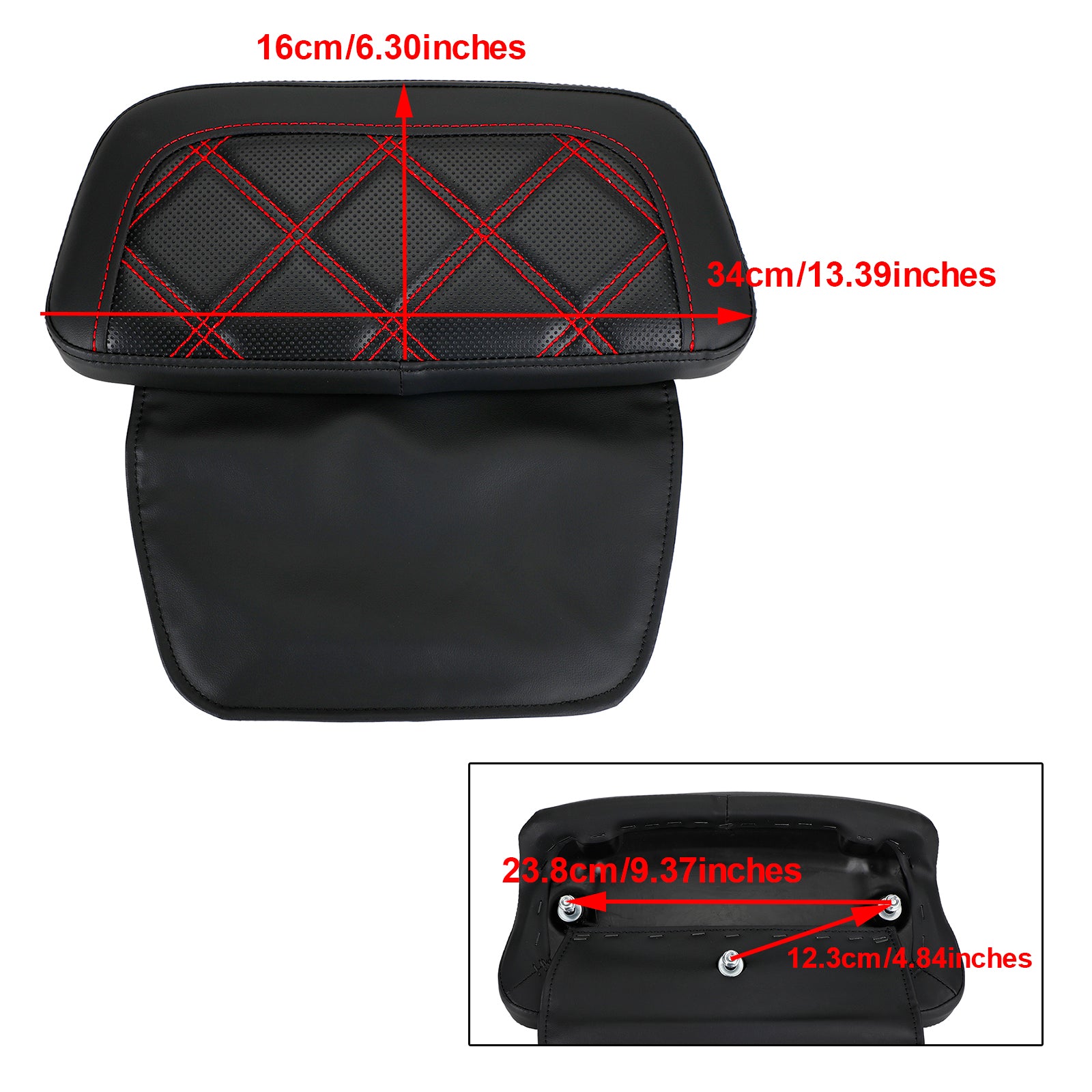 Chopped Pack Trunk Backrest Pad fit for Tour Pak Touring FL Road Glide 2014-Up