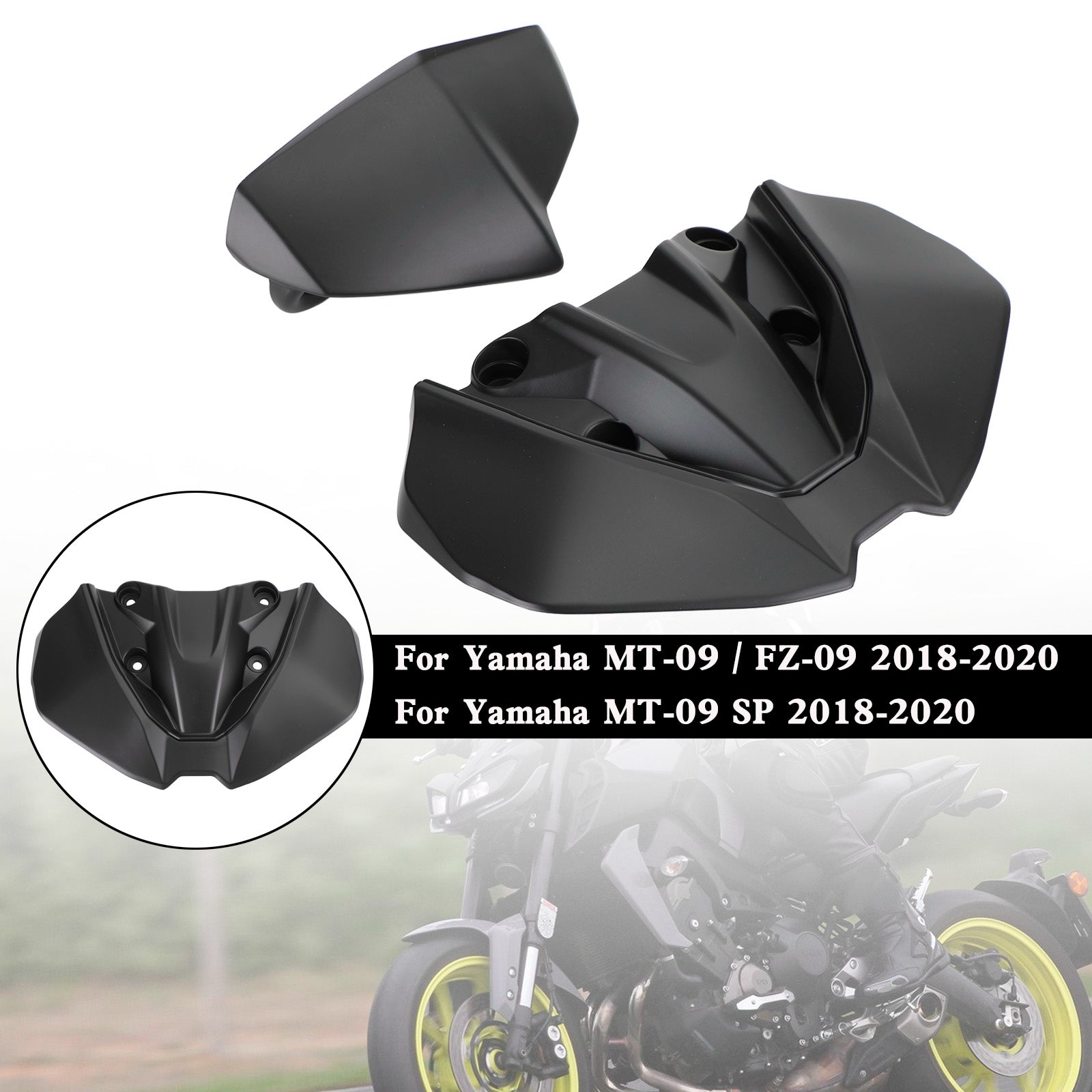 Scheinwerferverkleidung Windschutzscheibenabdeckung für Yamaha MT-09 FZ09 MT-09 SP 2018–2020