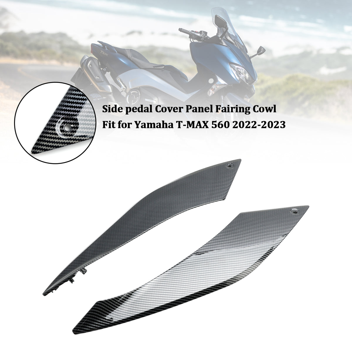 22-23 Yamaha T-MAX 560 Capot de carénage du panneau de couverture de pédale latérale