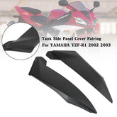 Gas Tank Side Trim Cover Panel Fairing Cowl For YAMAHA YZF R1 2002 2003