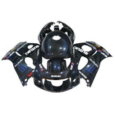 Amotopart Suzuki GSXR600 1996-2000 GSXR750 1996-1999 Black with Blue Monster Logo Fairing Kit