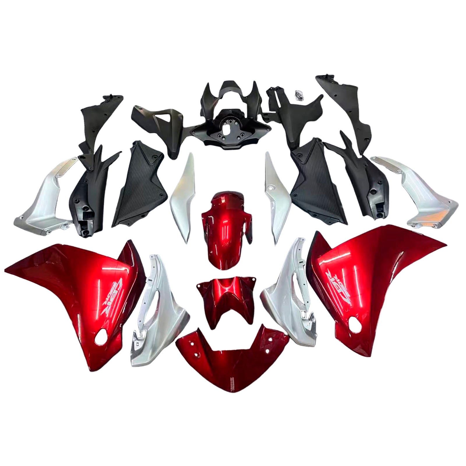 Amotopart 2011-2013 Honda CBR250R Red White Grey Fairing Kit