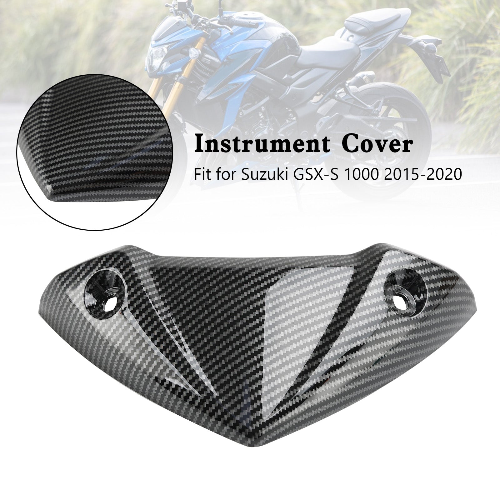 Carenado de cubierta de instrumento de faro de carbono para Suzuki GSX-S 1000 2015-2020