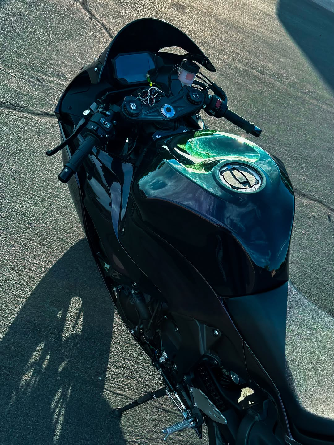 Amotopart 2024–2026 Kawasaki ZX-6R Gradient Lila Grün Verkleidungsset