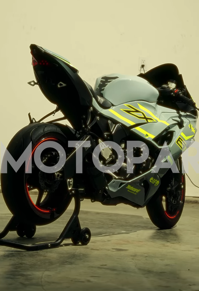 Amotopart 2019-2023 Kawasaki ZX6R Gray Yellow Fairing Kit