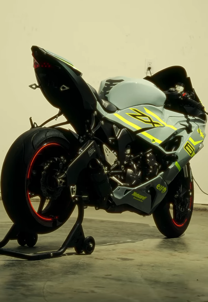 Amotopart 2019-2023 Kawasaki ZX6R Gray Yellow Fairing Kit