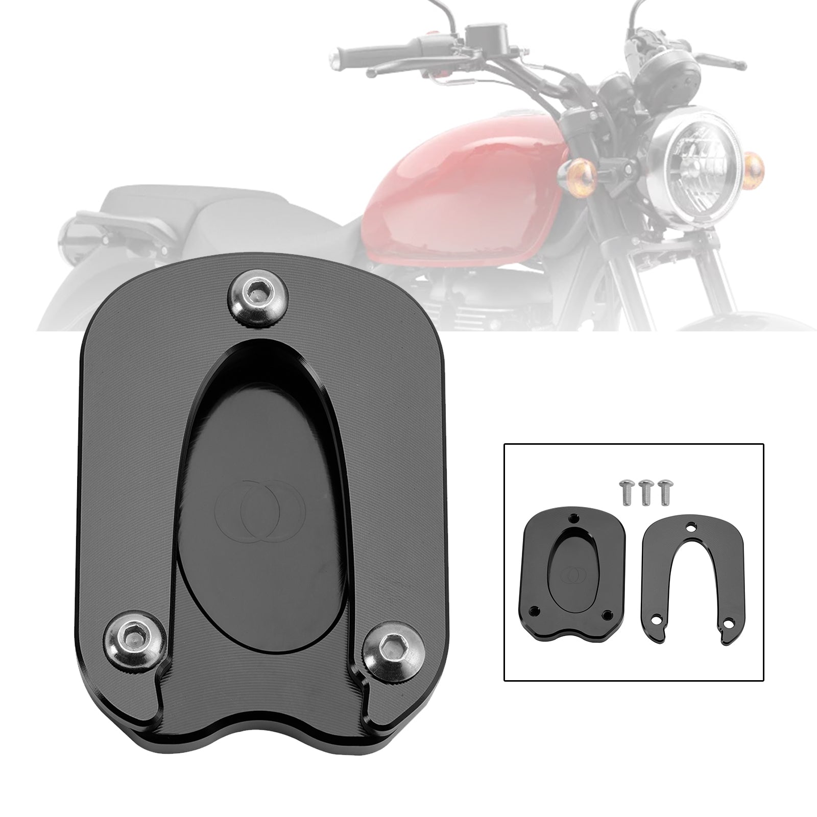 21-23 Meteor 350 Kickstand Enlarge Plate Pad