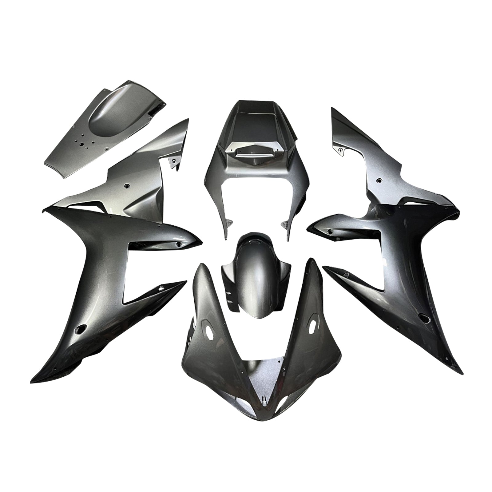 Amotopart 2002-2003 Yamaha YZF-R1 Grey Black Fairing Kit