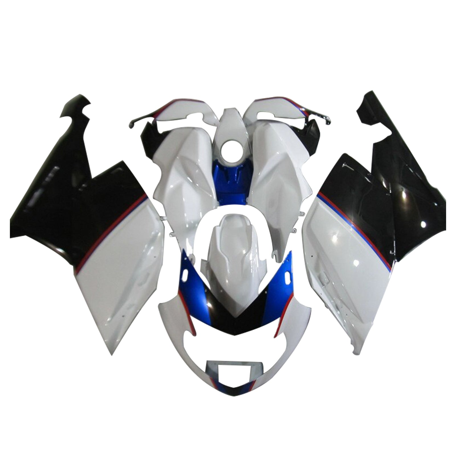 Amotopart 2005-2010 BMW K1200S Black&White Fairing Kit