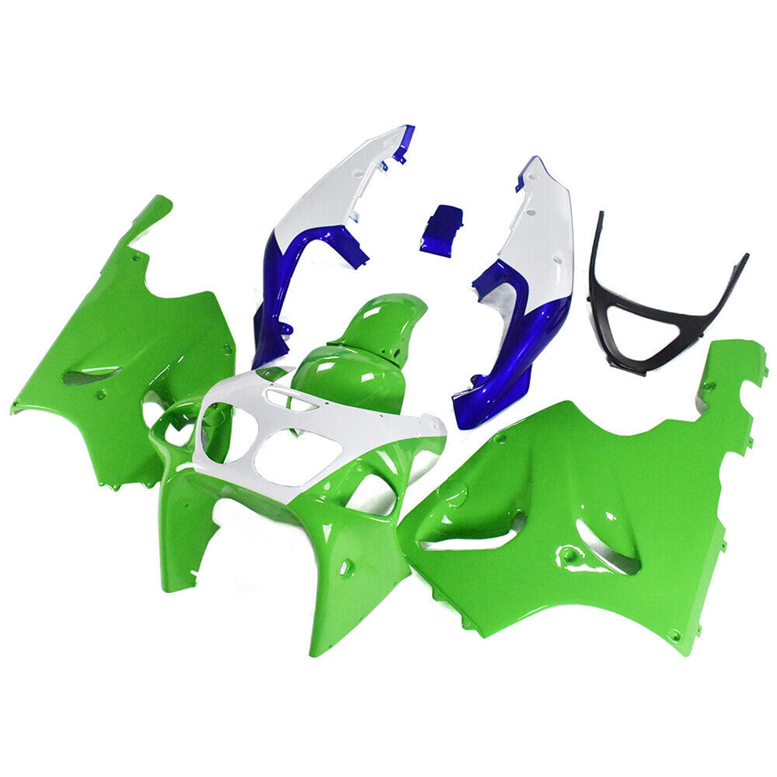 Amotopart 1996-2003 Kawasaki ZX7R Kit de carenado blanco azul claro verde