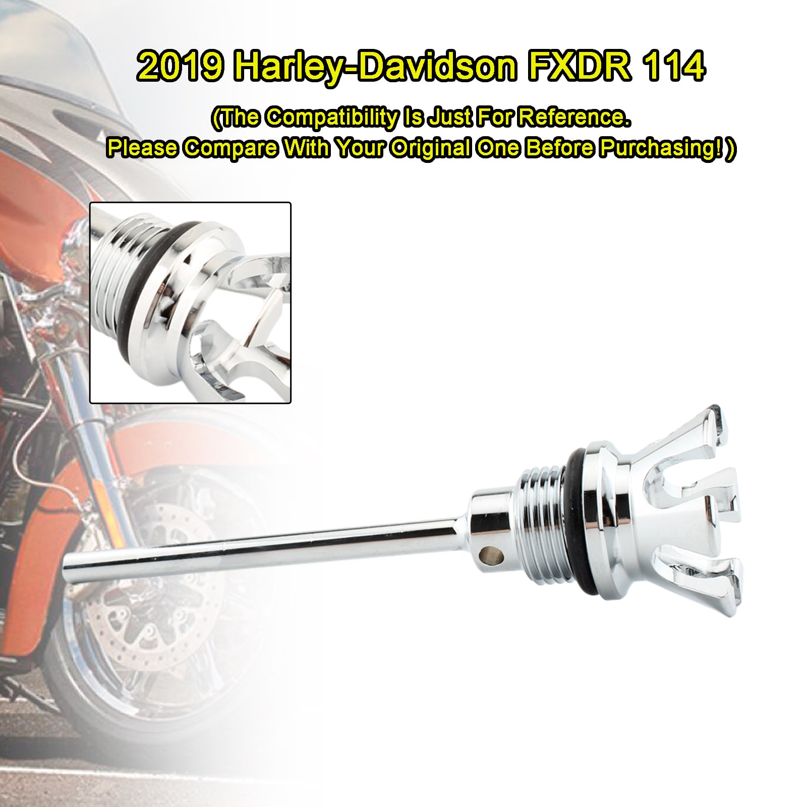 Bouchon de réservoir de jauge d'huile Softail Road Glide Street Bob 1105-0022