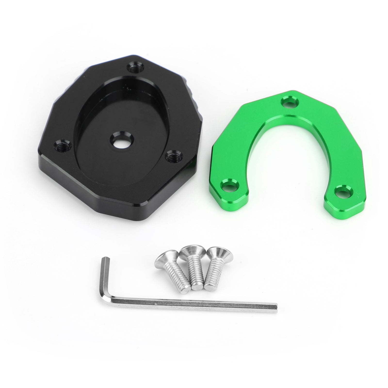 17-19 KAWASAKI Z900 Z1000SX Kickstand Side Stand Plate Extension Pad Grøn
