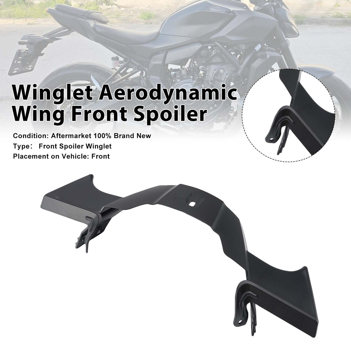 2025-2026 Yamaha MT-07 Winglet Aerodynamický přední spoiler křídla