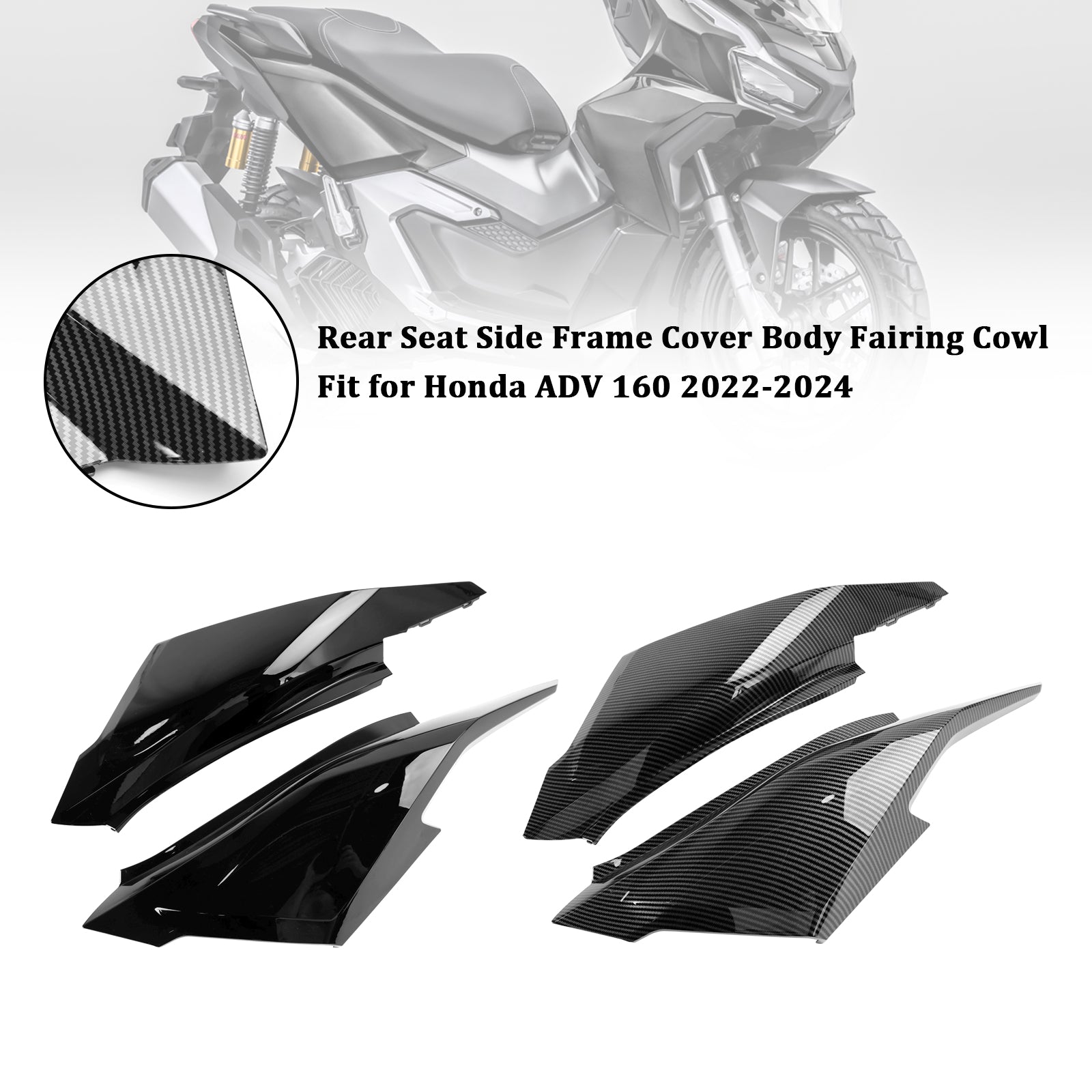 23-24 Honda ADV 160 Rear Seat Side Frame Cover Body Fairing Cowl