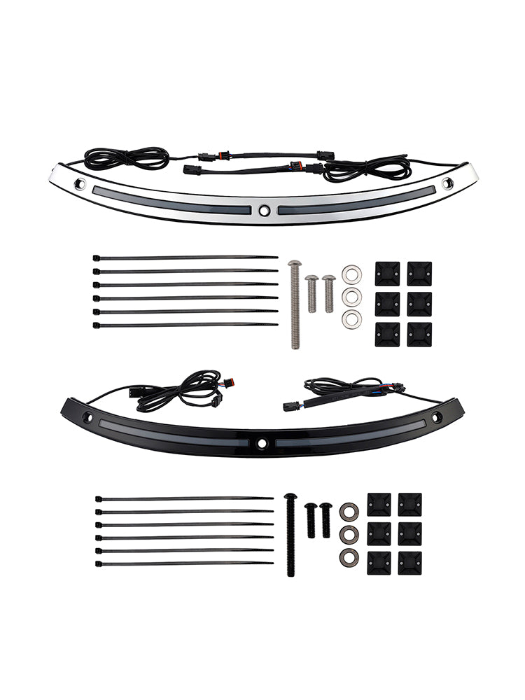 2014+ Touring Electra Glide LED Running Turn Signal Light Windshield Trim