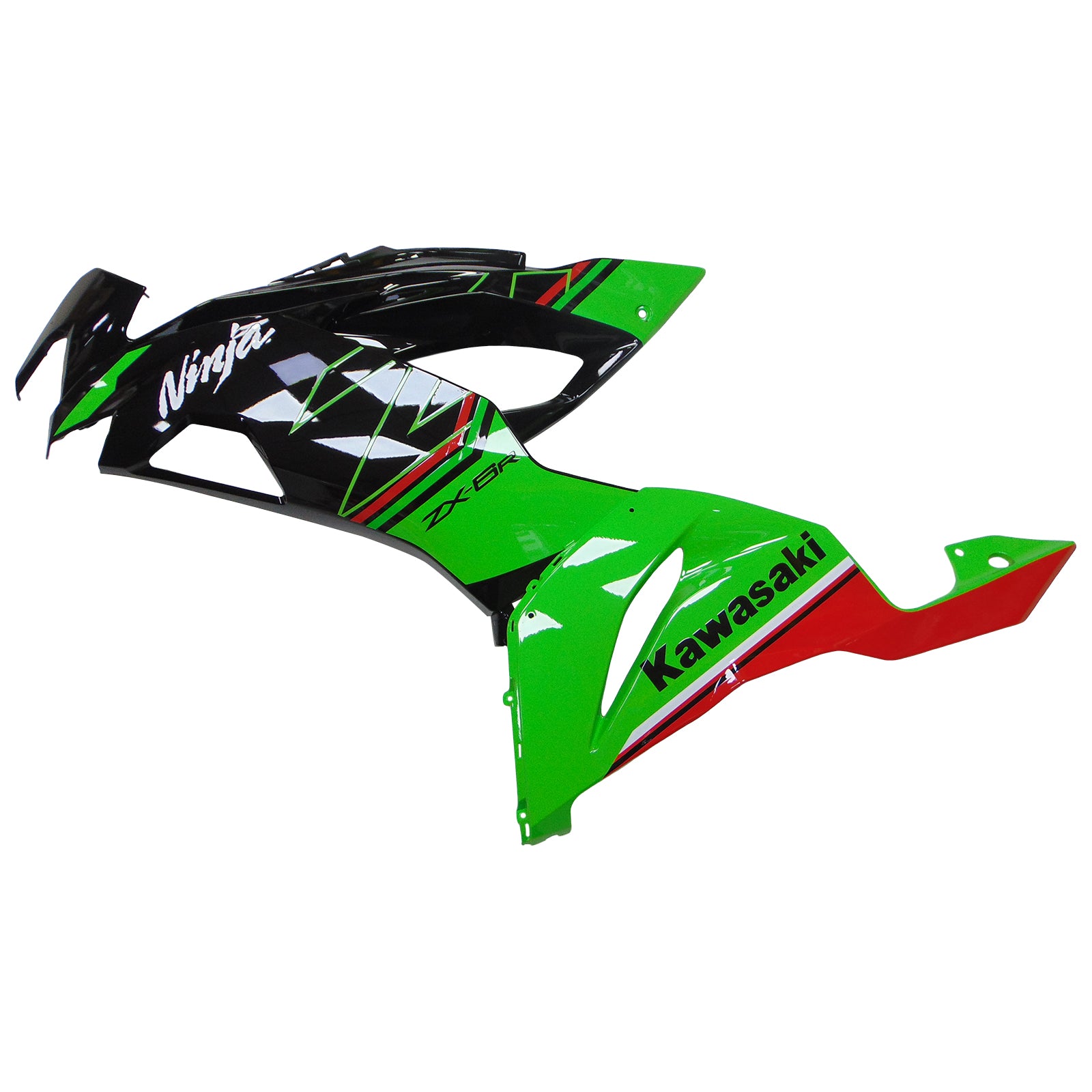 Amotopart 2019-2023 Kawasaki ZX6R Green Black Fairing Kit