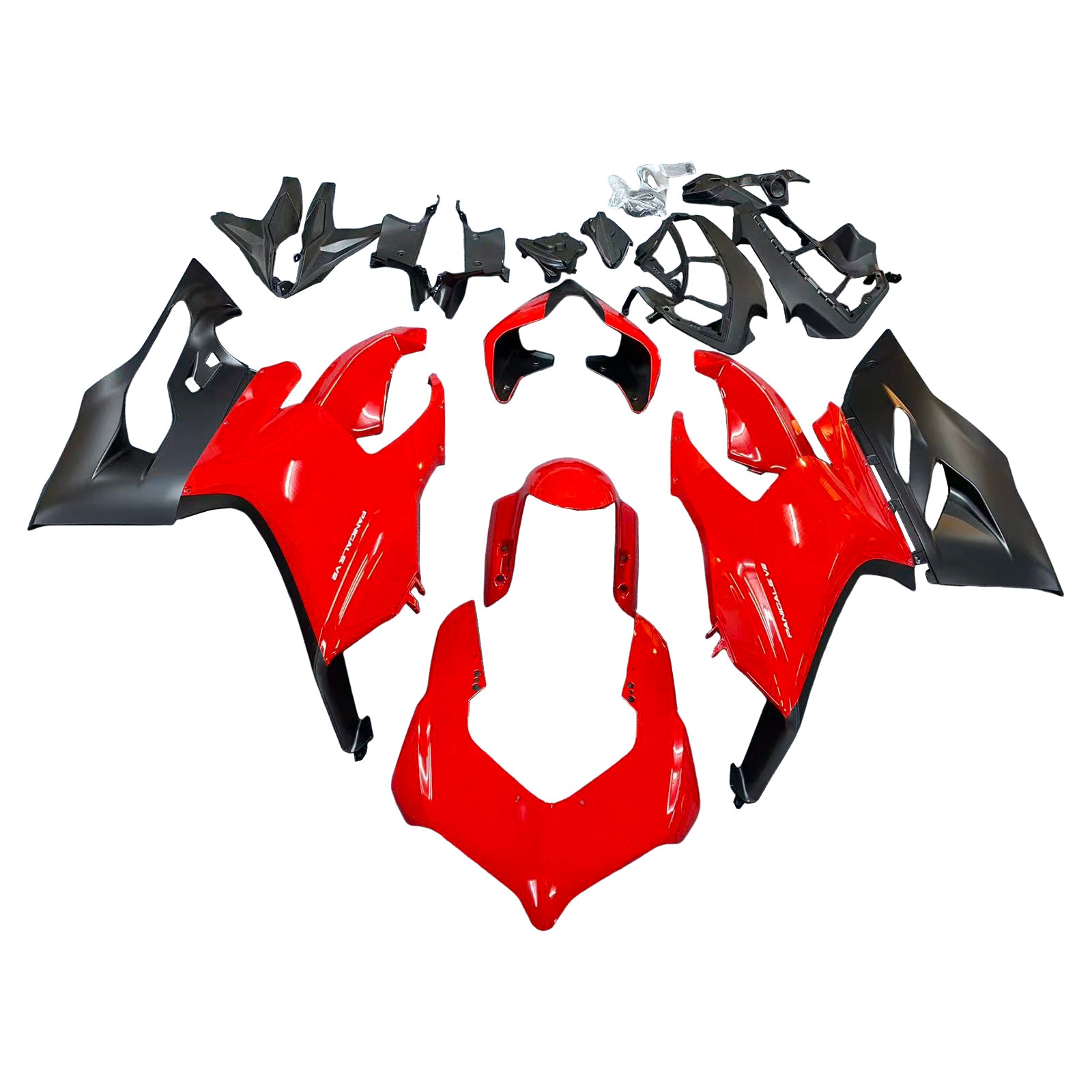 Amotopart 2020-2024 Ducati Panigale V2 Black/Red Fairing Kit