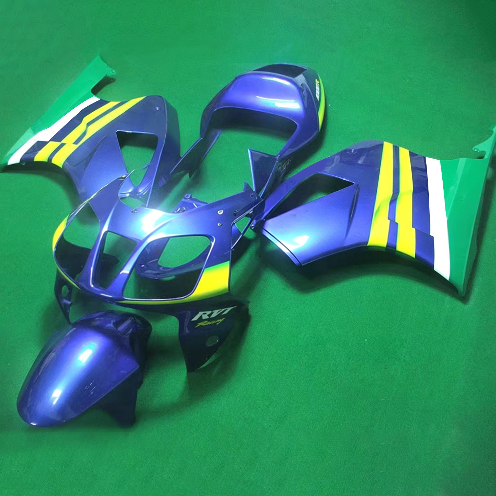 Amotopart 2000-2006 Honda VTR1000 RC51 Blue/Yellow Fairing Kit