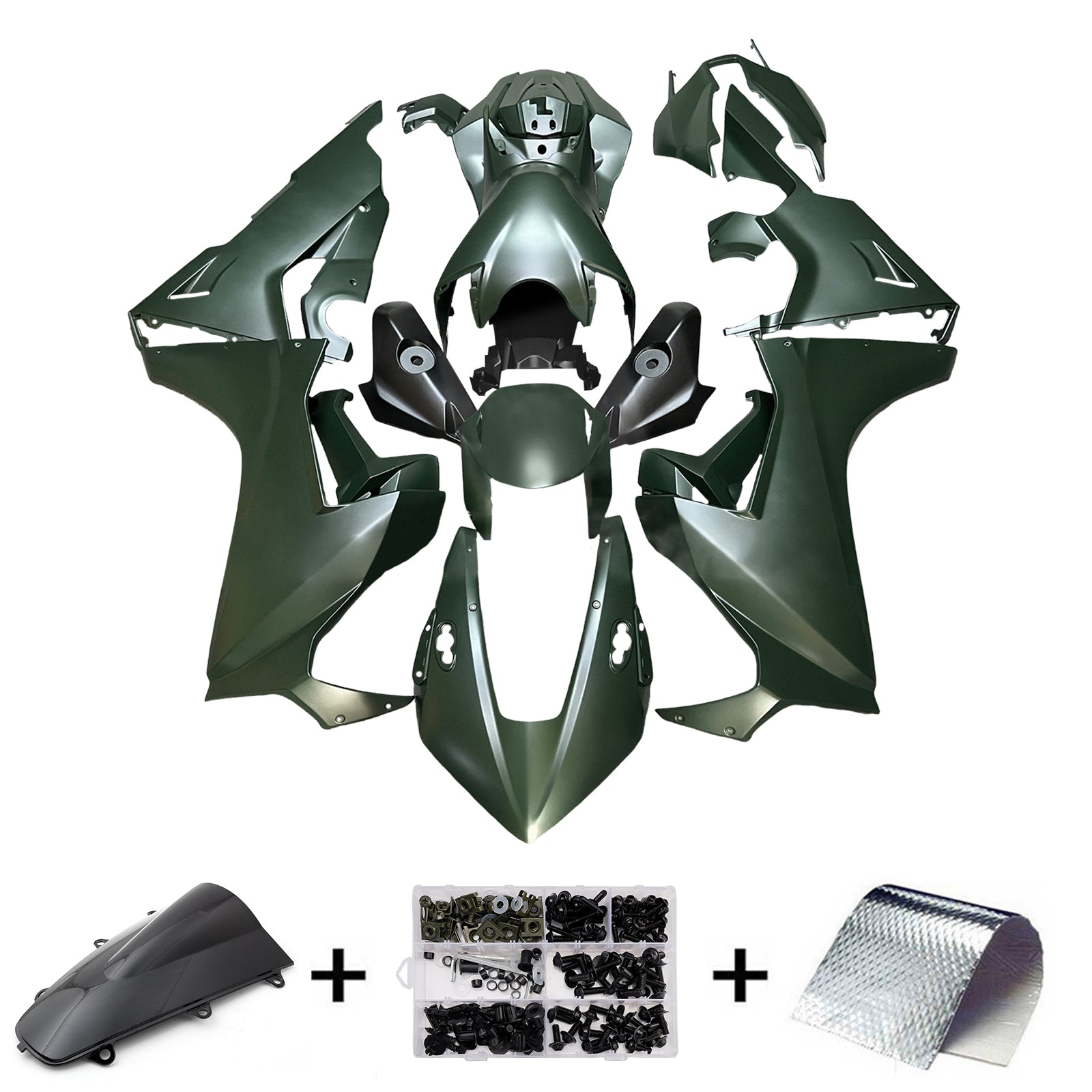 Amotopart 2017-2023 Honda Dark Green CBR1000rr Kit de camerage