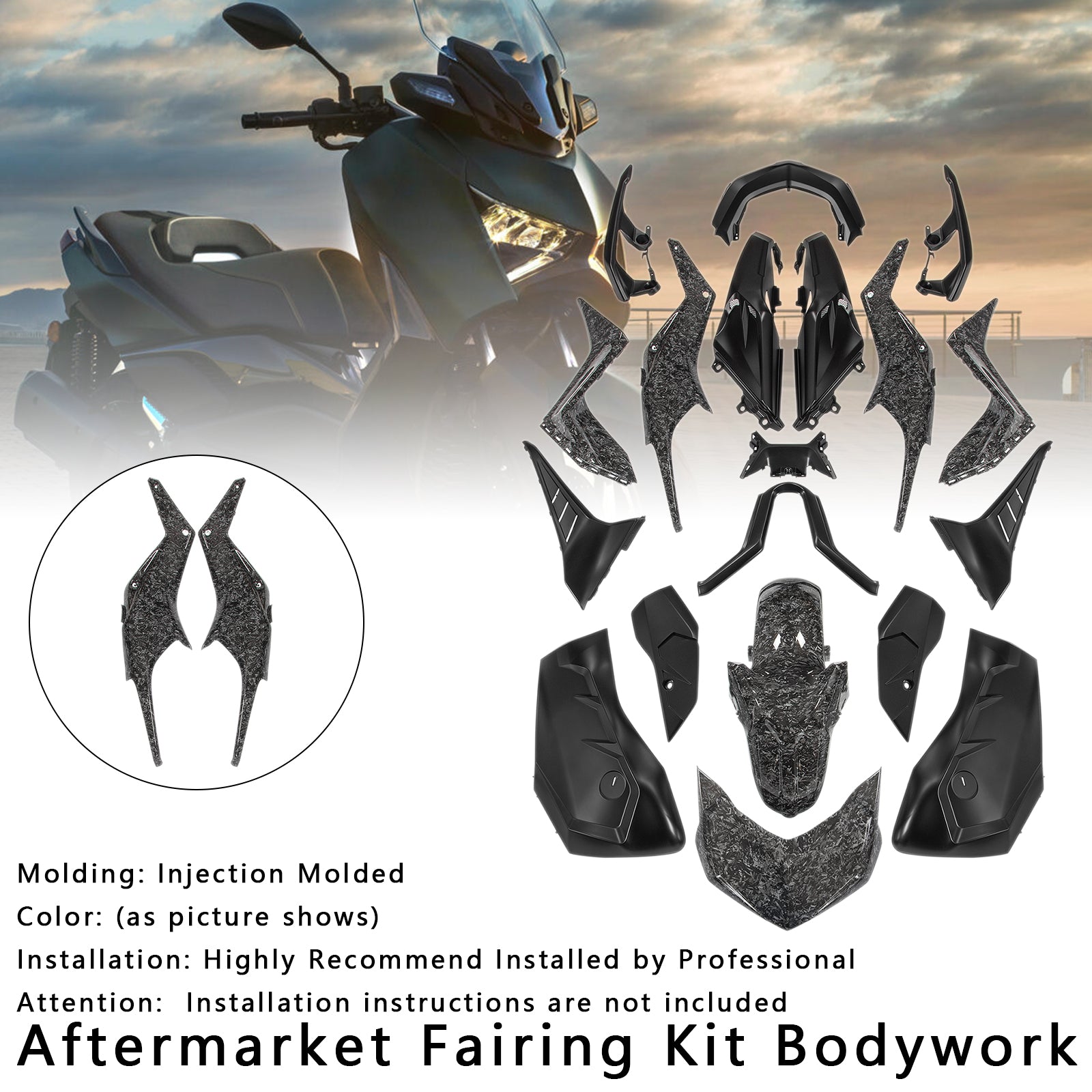 Amotopart 2023-2024 Yamaha X-MAX 300 Fairing Kit