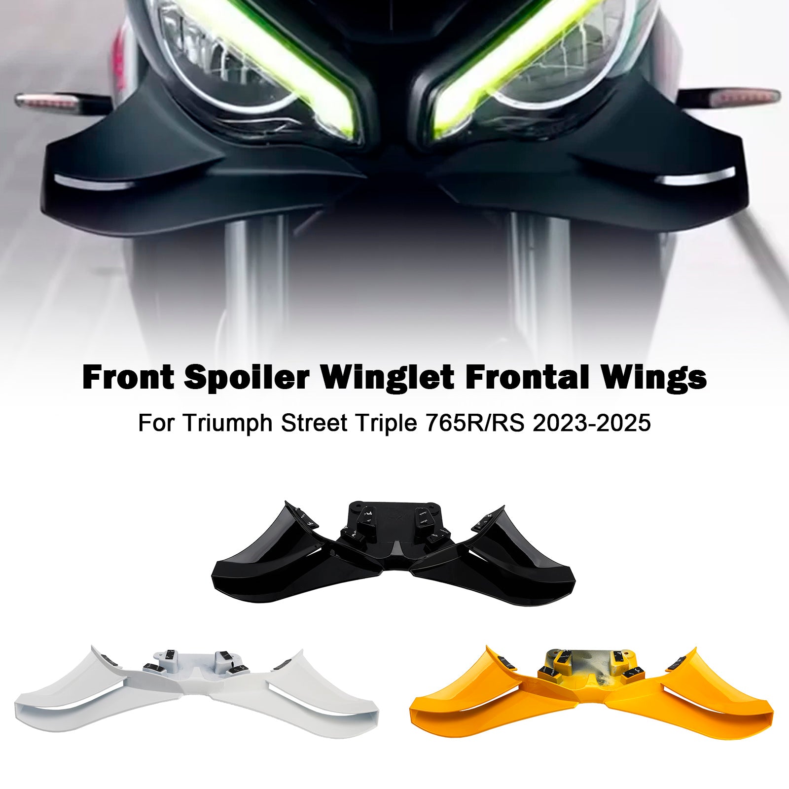 2023-2025 Street Triple 765R/RS Front Spoiler Winglet Frontal Wings
