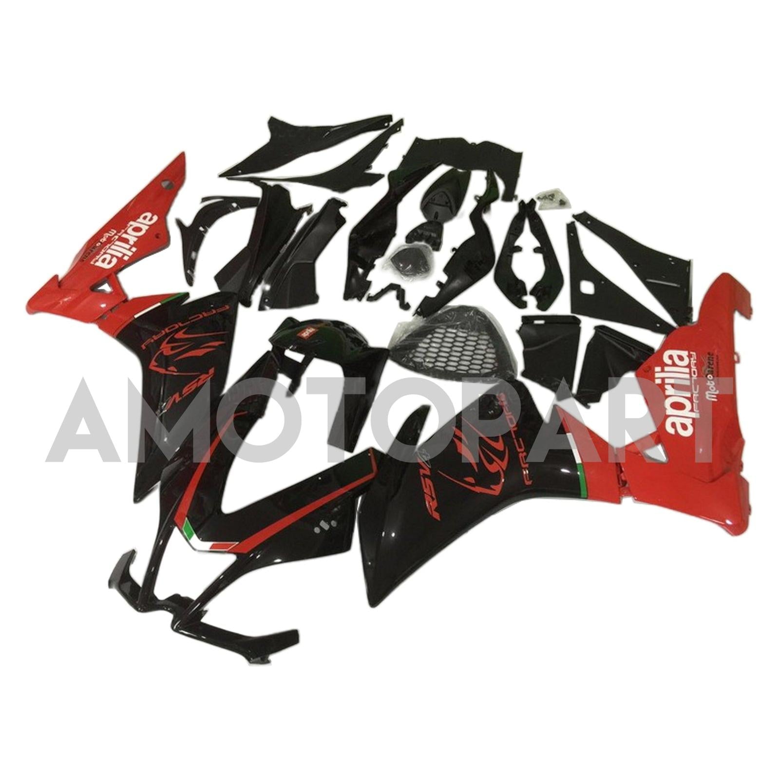 Amotopart 2009-2015 RSV4 1000 Aprilia Red&Black Style4 Fairing Kit
